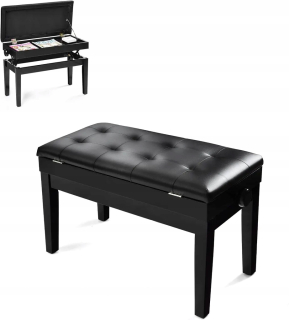 Klavírna lavica s nastaviteľnou výškou 74x34x48,5-56,5 cm